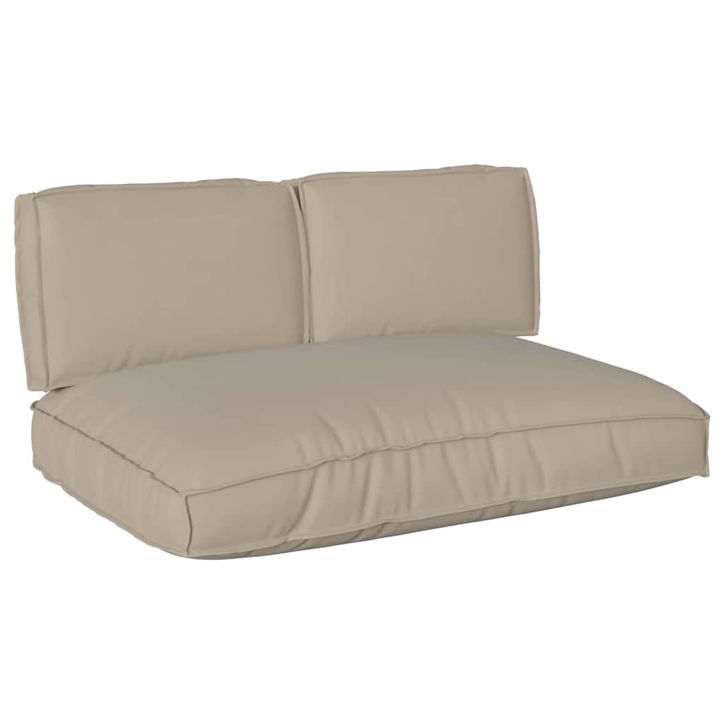 Sada polštářů na paletu 3 pcs Taupe 120 x 80 x 12 cm