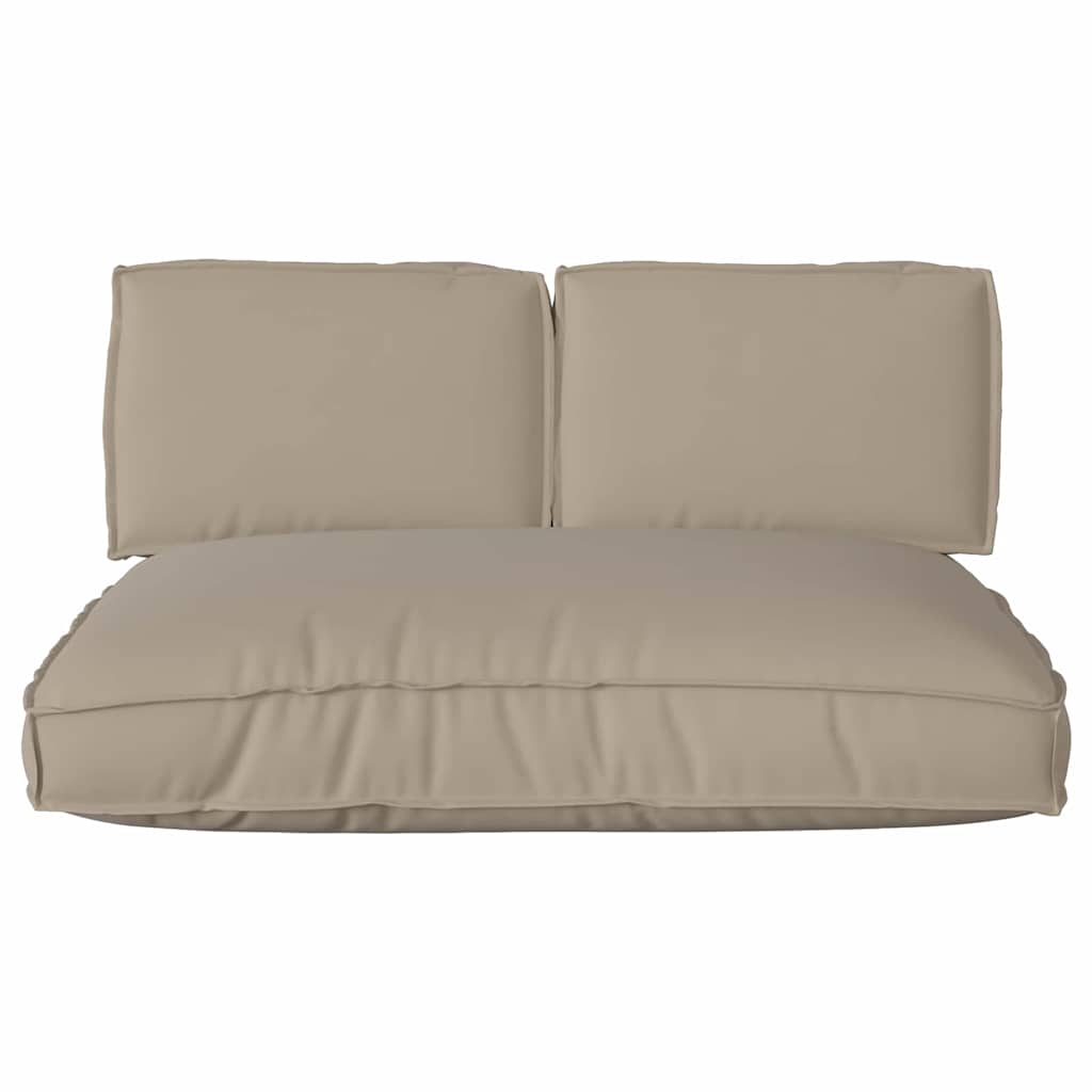 Sada polštářů na paletu 3 pcs Taupe 120 x 80 x 12 cm