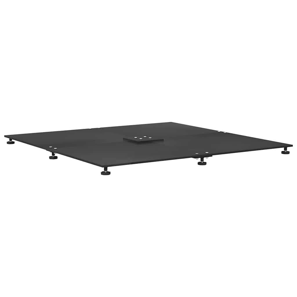 Základna pro slunečník Černá 100 x 100 x 4 cm Ocel