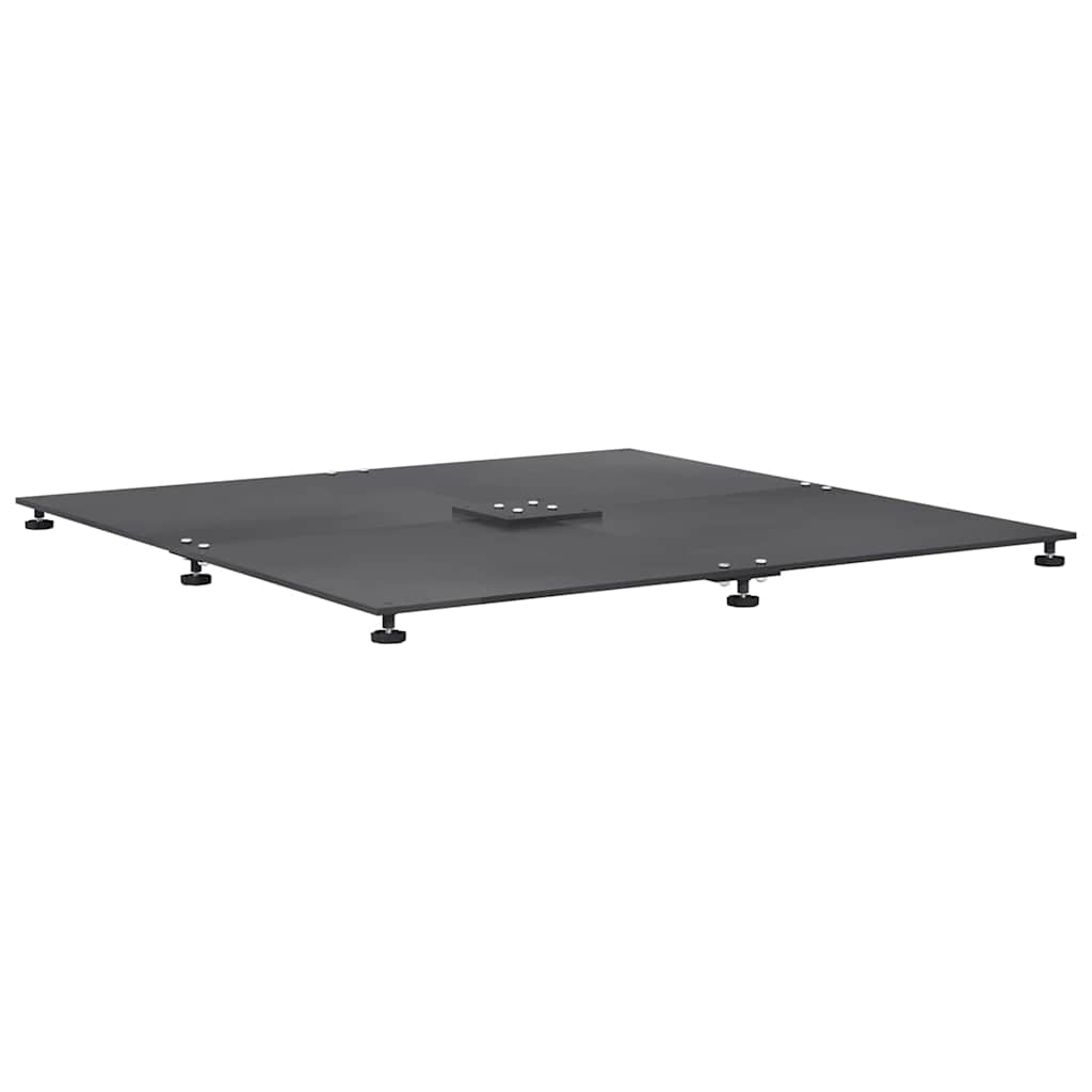 Základna pro slunečník Tmavě šedá 100 x 100 x 4 cm Ocel