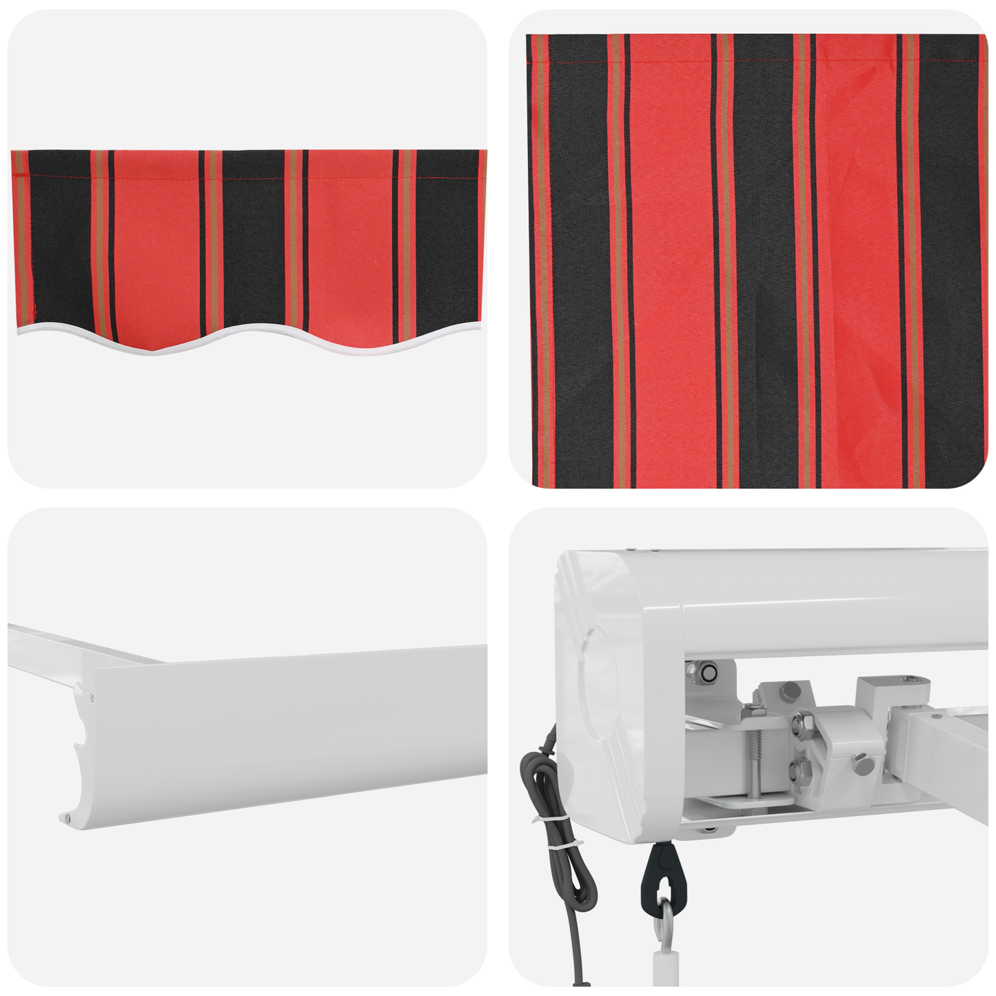 Markýza žlutá a oranžová žlutá a oranžová 400 × 350 cm textil
