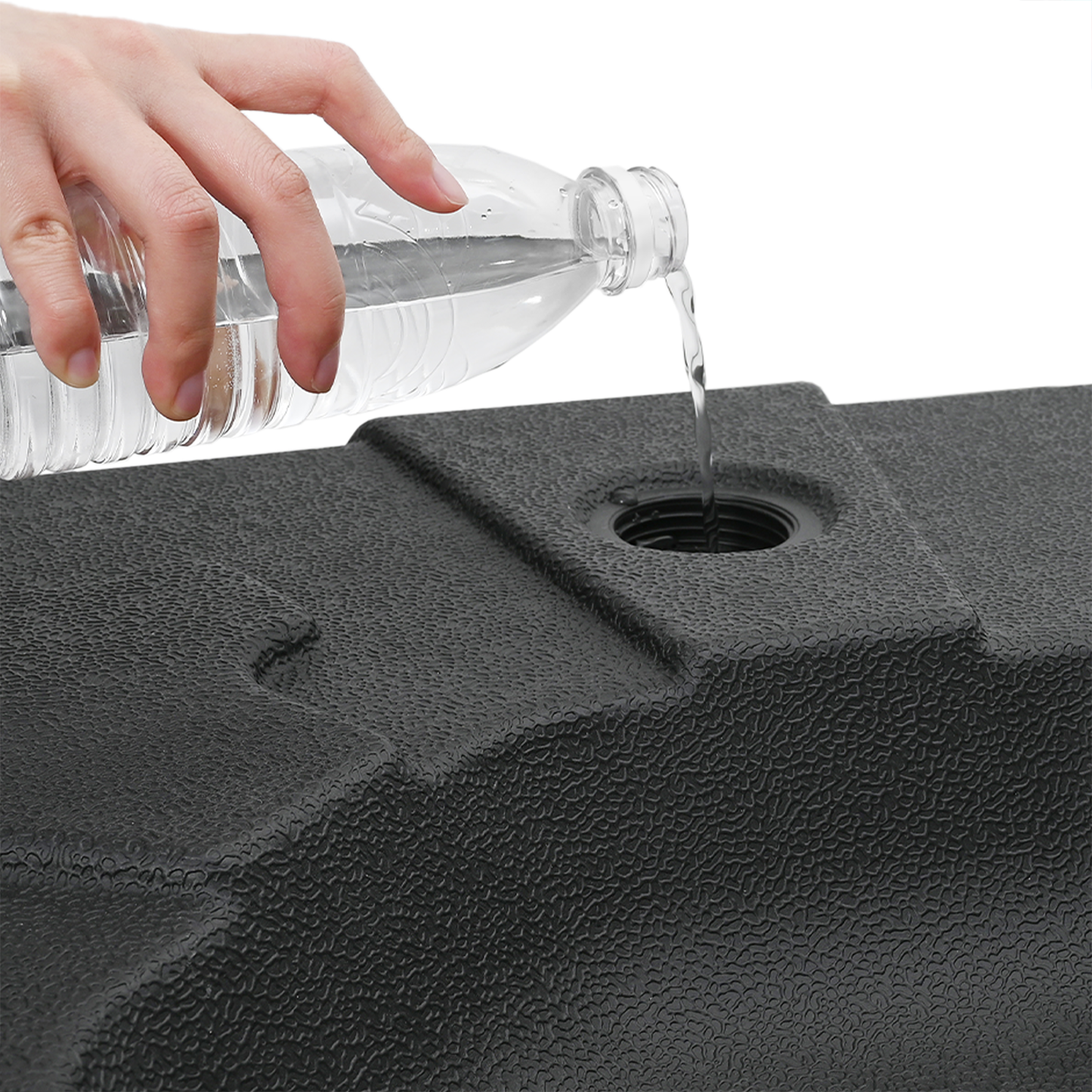 Sada základny deštníku 2 pcs Černá 88.5 x 88.5 x 12 cm Plast