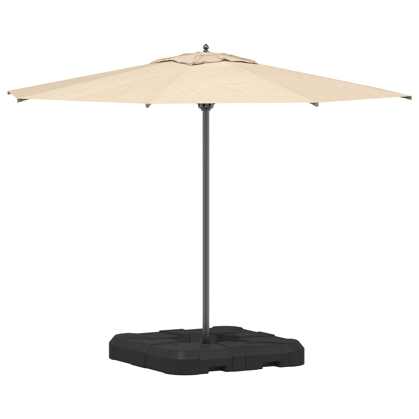 Sada základny deštníku 2 pcs Černá 88.5 x 88.5 x 12 cm Plast