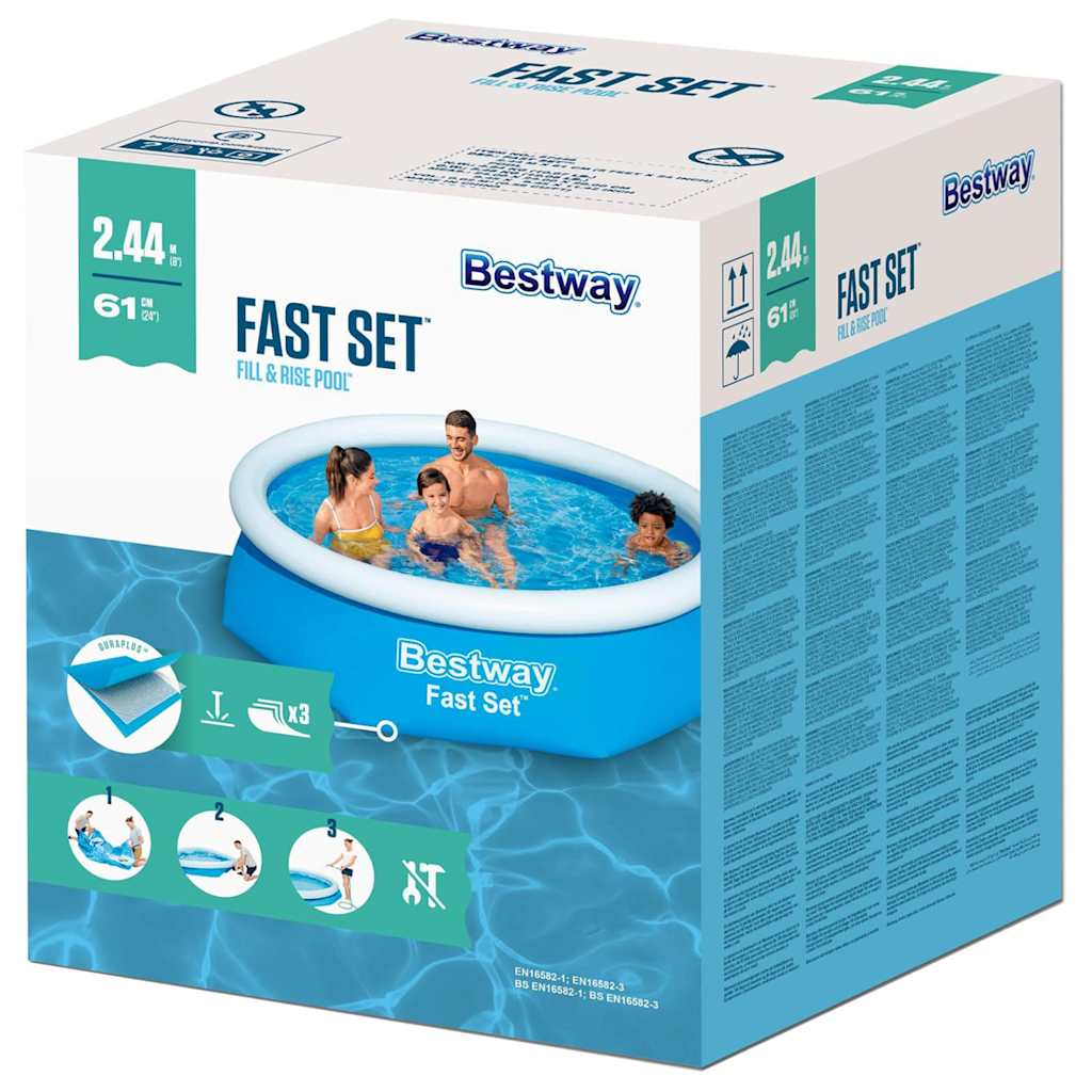 Nafukovací bazén Fast Set kulatý 244 x 61 cm 57265