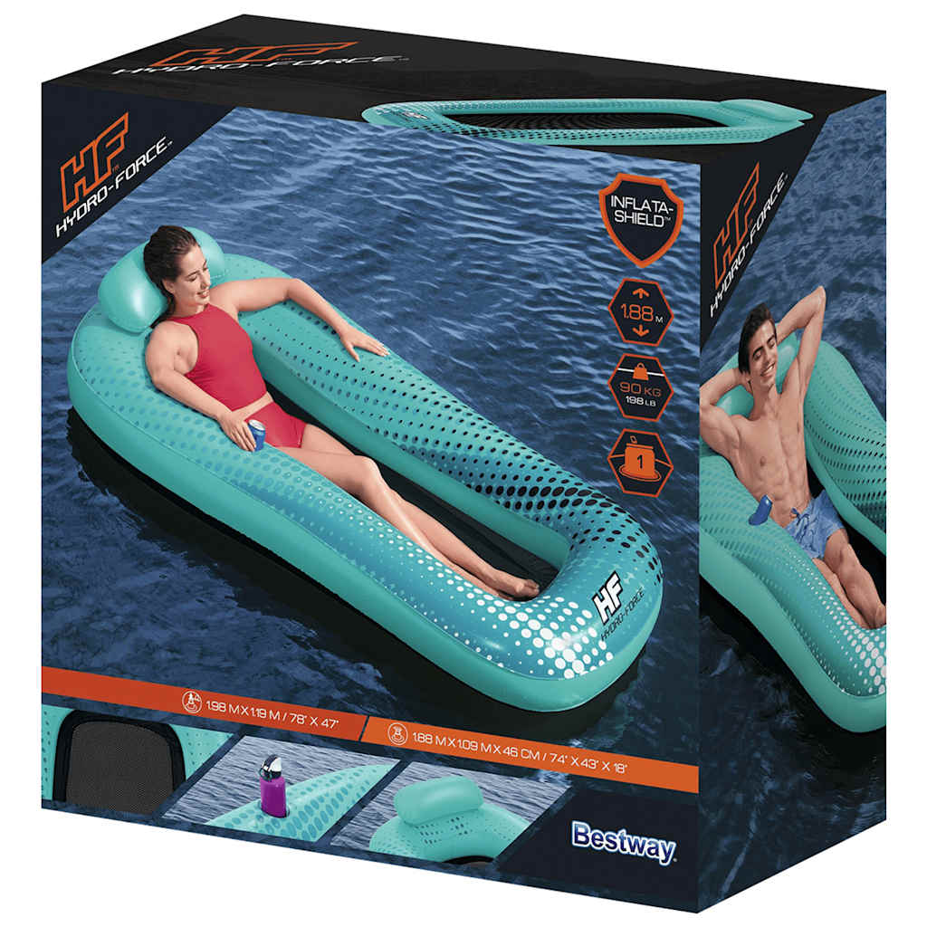 Nafukovací lehátko Hydro Force Sol Venture 188 x 109 cm modré
