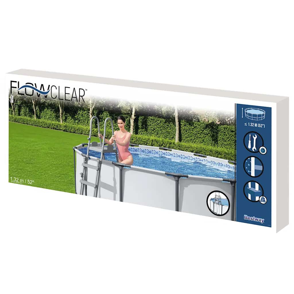 Bezpečnostní bazénové schůdky 4 stupně Flowclear 132 cm