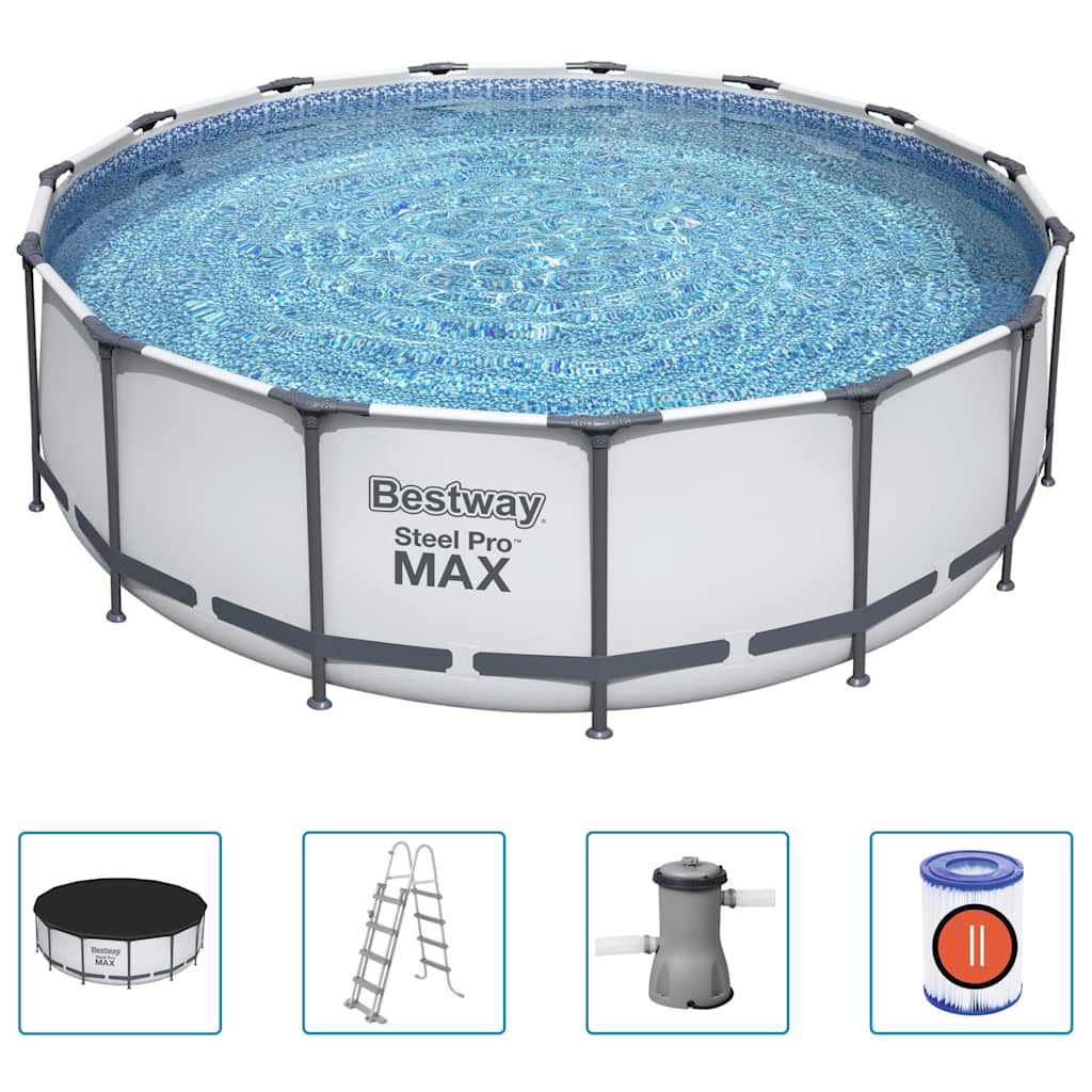 Bazénový set Steel Pro MAX kruhový 457 x 122 cm