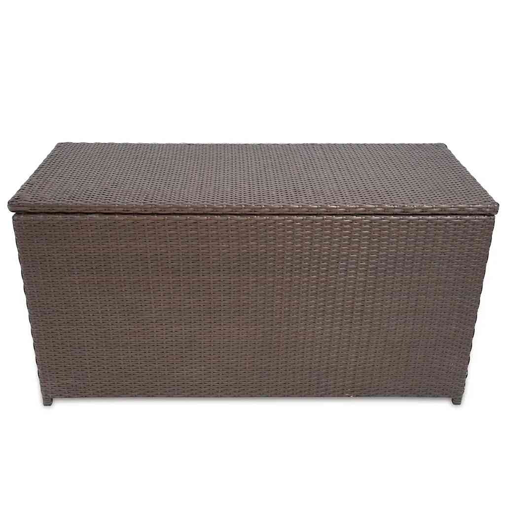 Zahradní úložný box hnědý 120 x 50 x 60 cm polyratan