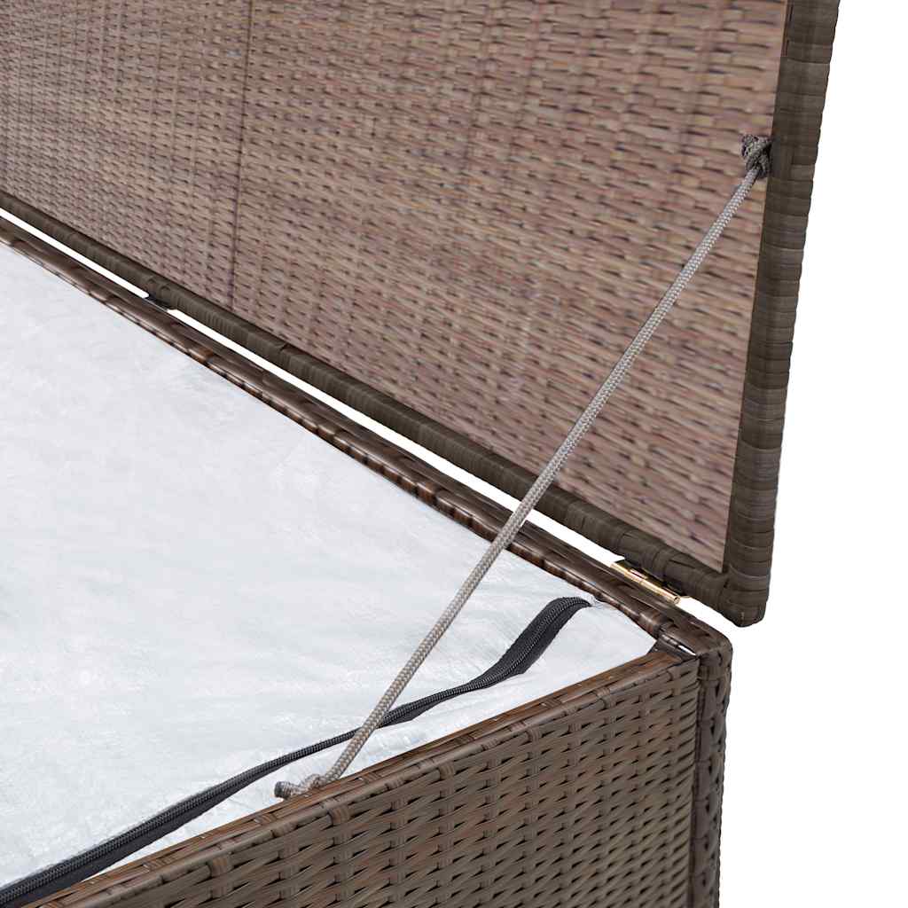 Zahradní úložný box hnědý 120 x 50 x 60 cm polyratan