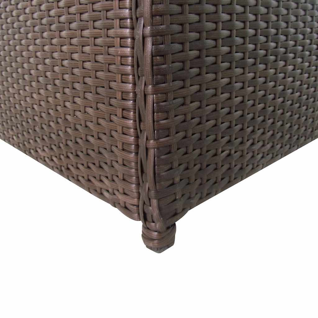 Zahradní úložný box hnědý 120 x 50 x 60 cm polyratan