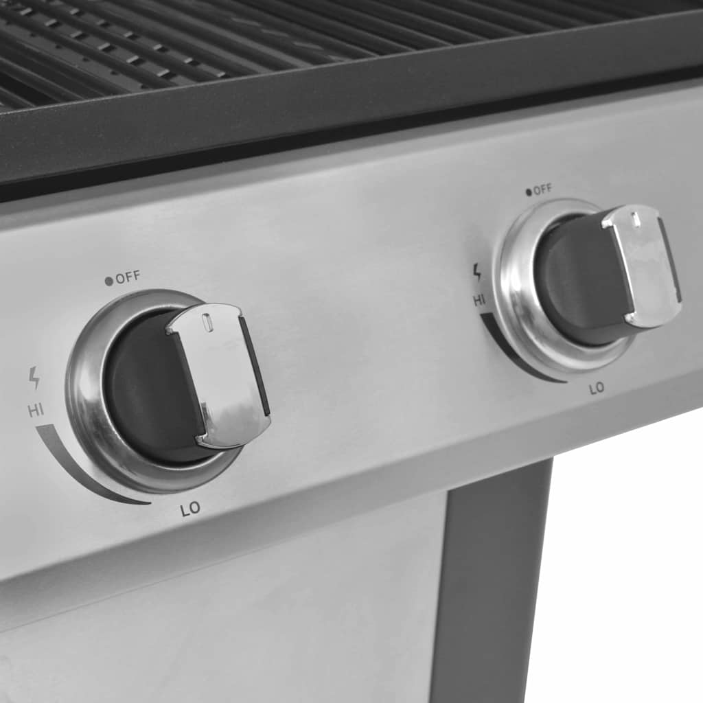 Gril na plynové barbecue Stříbrná Nerezová ocel