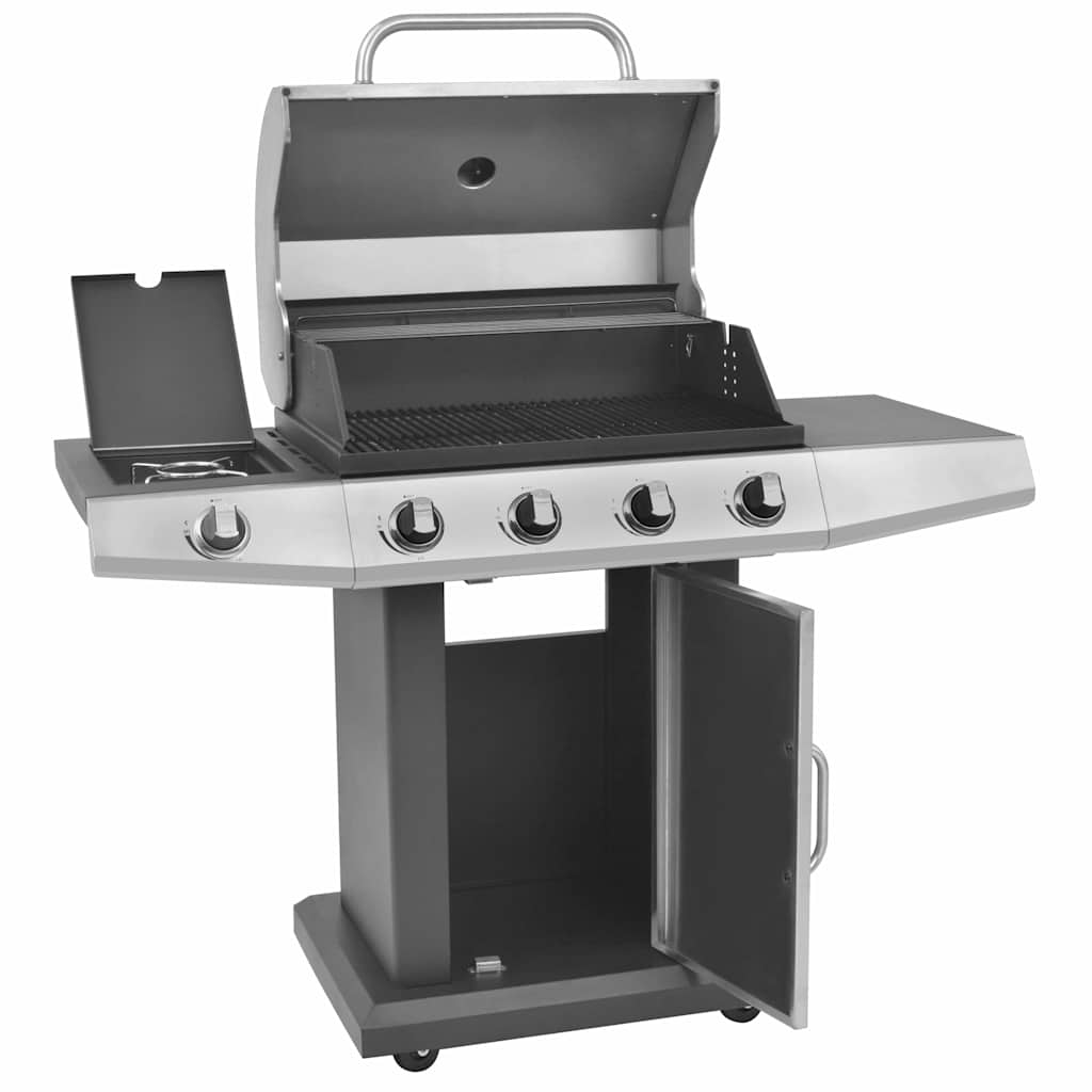Gril na plynové barbecue Stříbrná Nerezová ocel