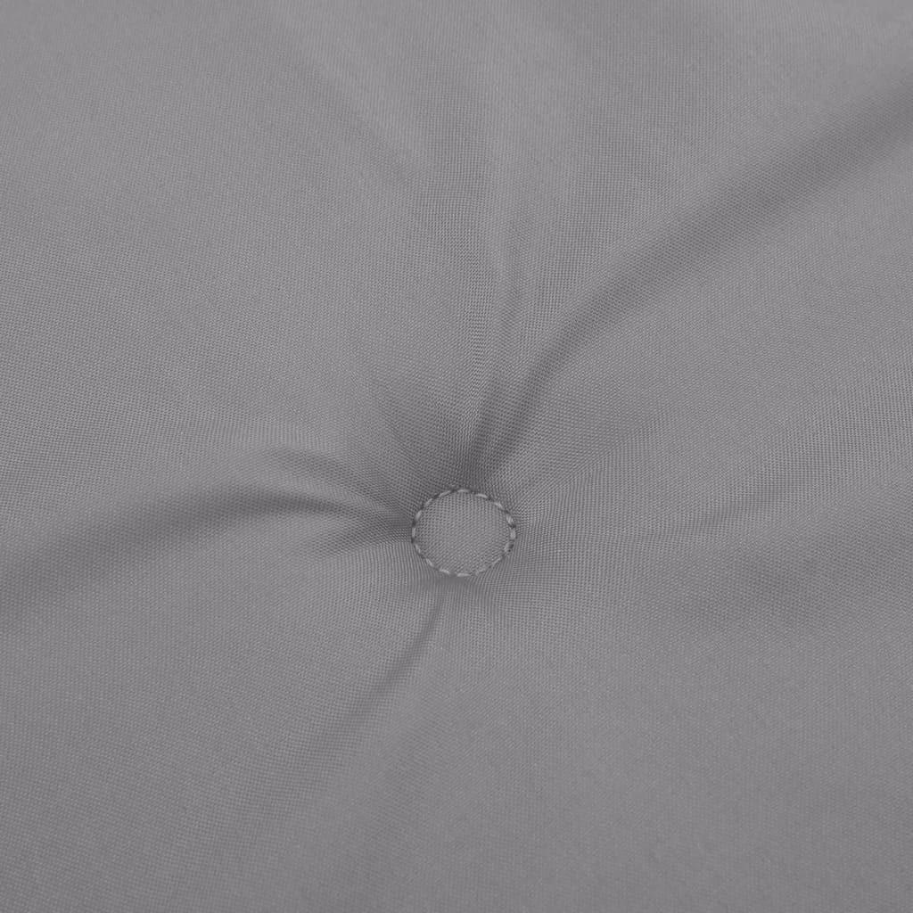 Podušky na židli vysoké opěradlo 4 ks šedé 120x50x3 cm textil