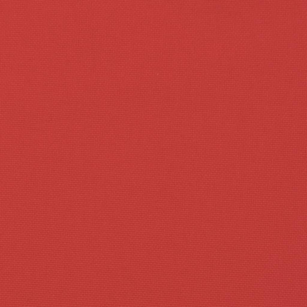 Podušky na židli vysoké opěradlo 4 ks červené 120x50x3cm textil
