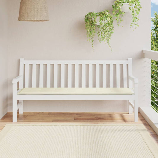 Poduška na zahradní lavici krémová 180x50x3 cm oxfordská látka