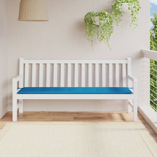 Poduška na zahradní lavici modrá 180x50x3 cm oxfordská látka