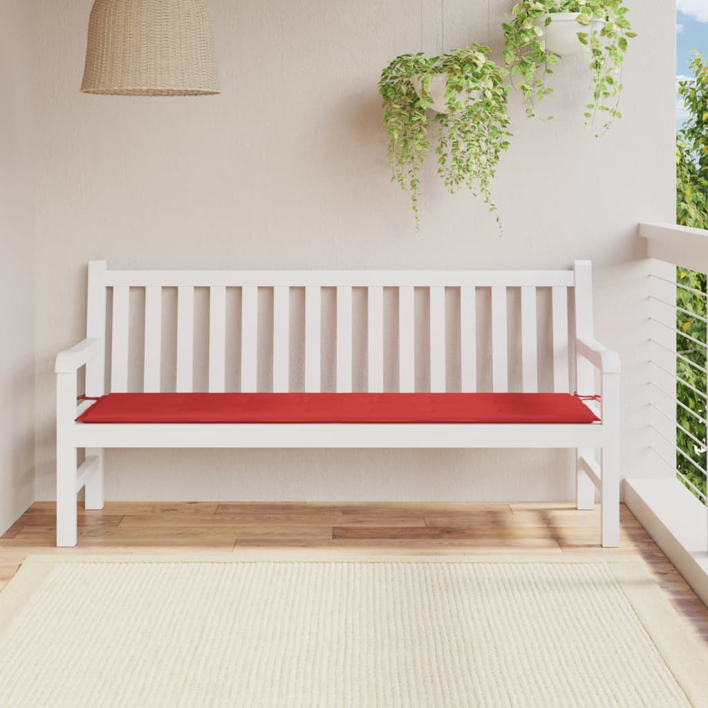 Poduška na zahradní lavici červená 180x50x3 cm oxfordská látka