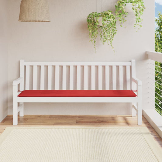 Poduška na zahradní lavici červená 180x50x3 cm oxfordská látka