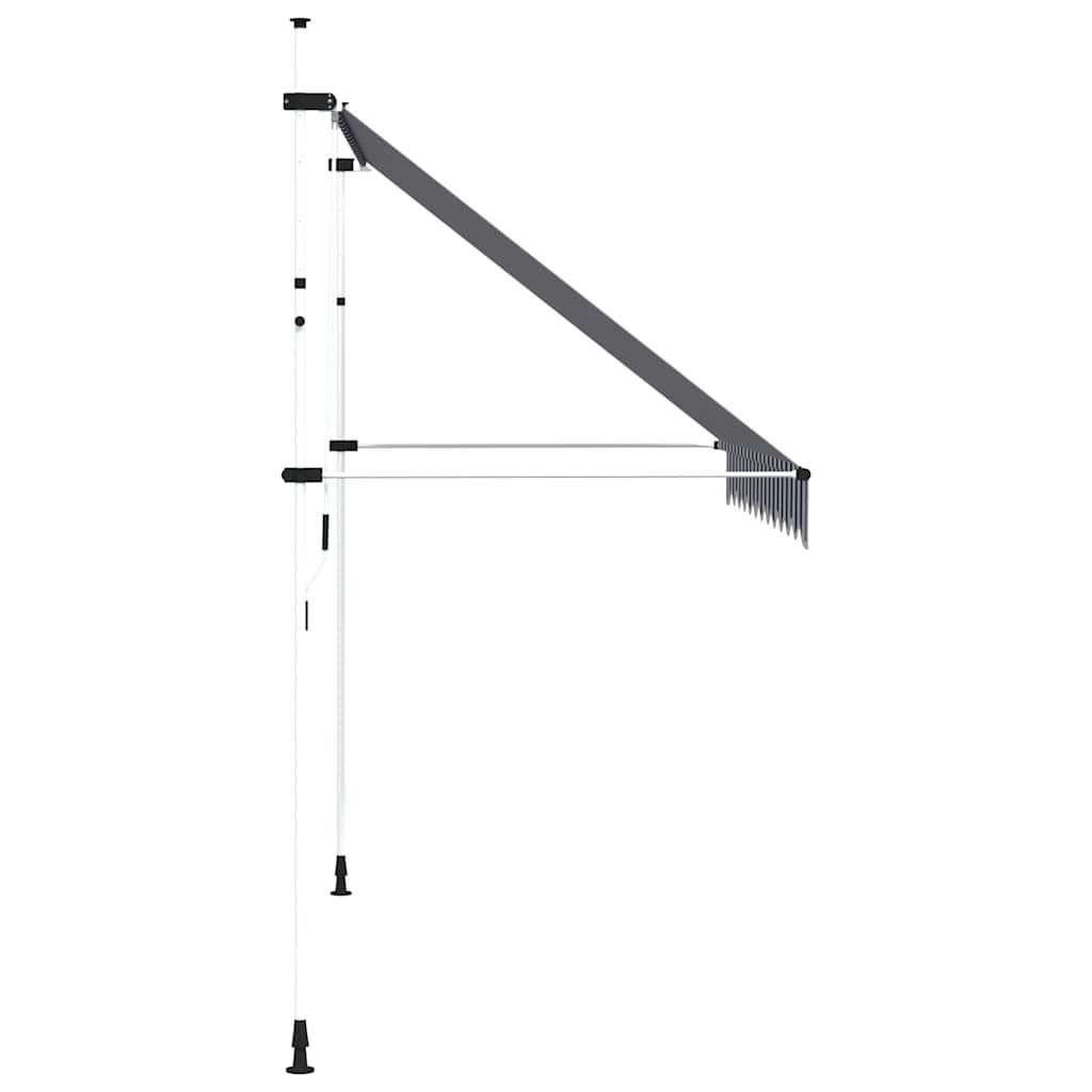 Ručně zatahovací markýza 300 cm modro-bílé pruhy