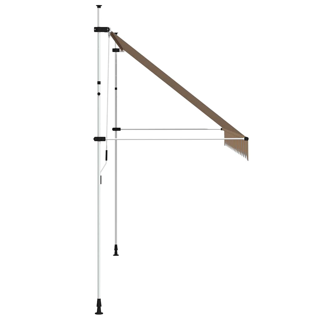Ručně zatahovací markýza 350 cm žluto-modré pruhy