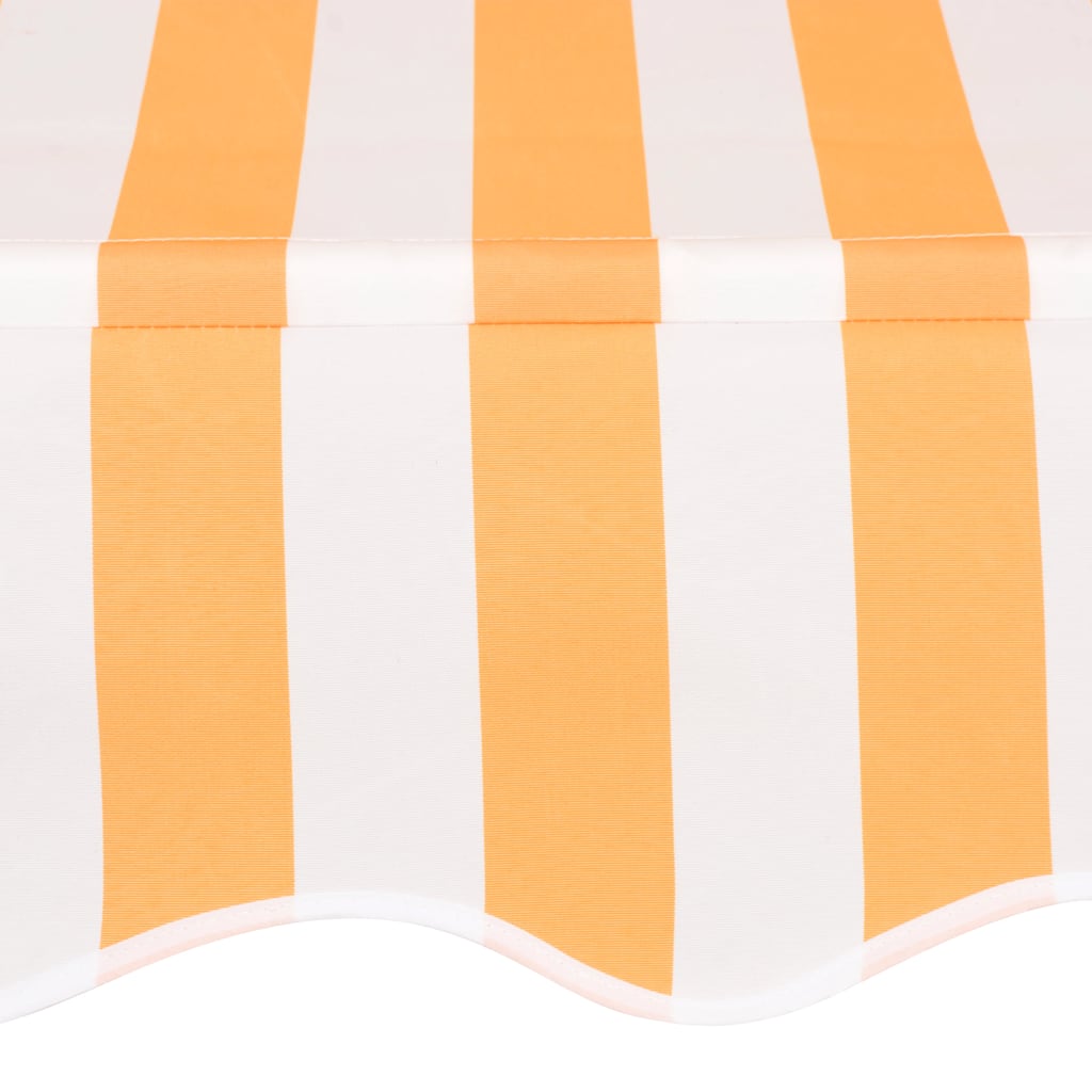 Ručně zatahovací markýza 150 cm oranžovo-bílé pruhy