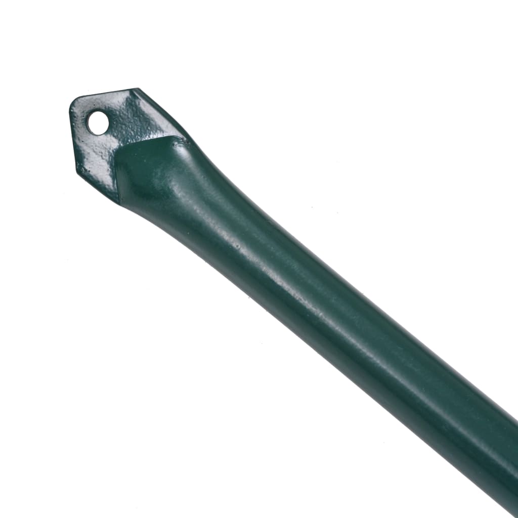 Plotové sloupky, 10 ks, kov, 1 m, zelené