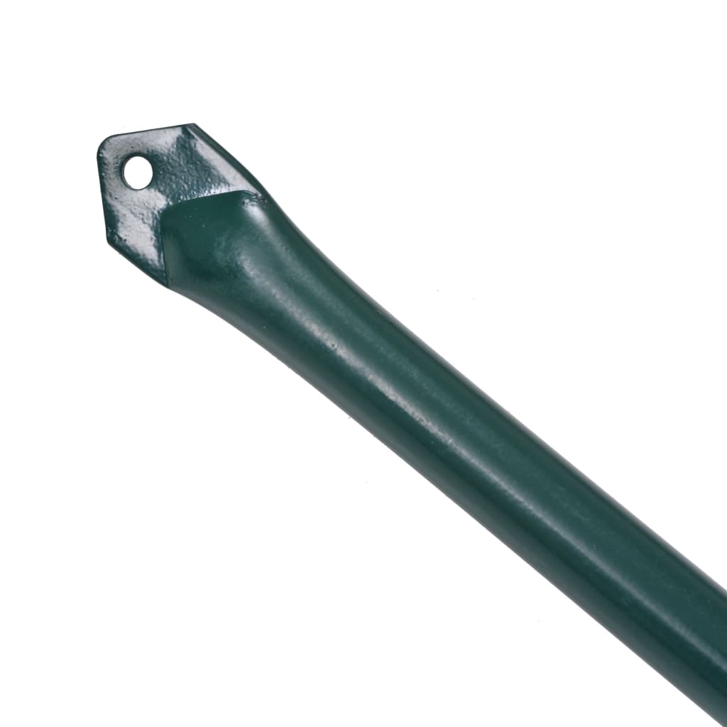Plotové sloupky, 10 ks, kov, 1,5 m, zelené