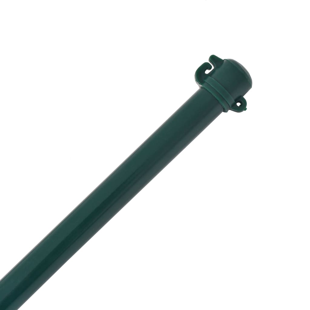 Plotové sloupky, 10 ks, kov, 1,5 m, zelené