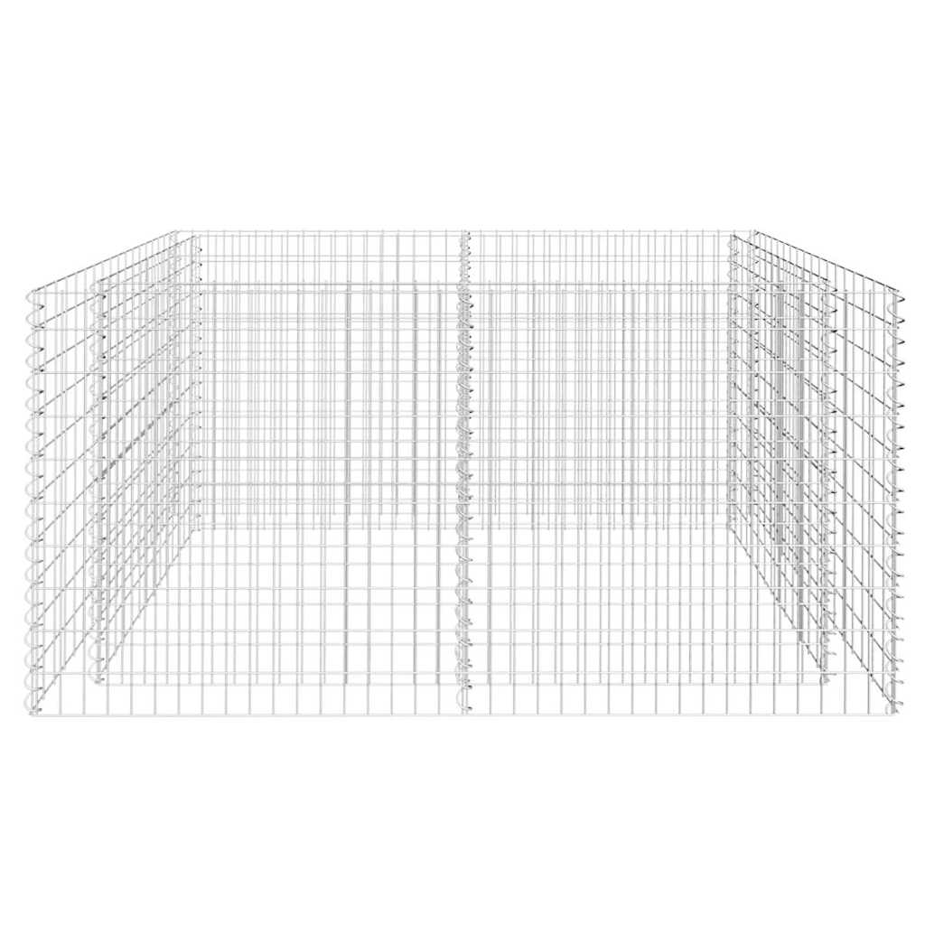 Gabionový vyvýšený záhon ocel 180 x 90 x 100 cm stříbrný