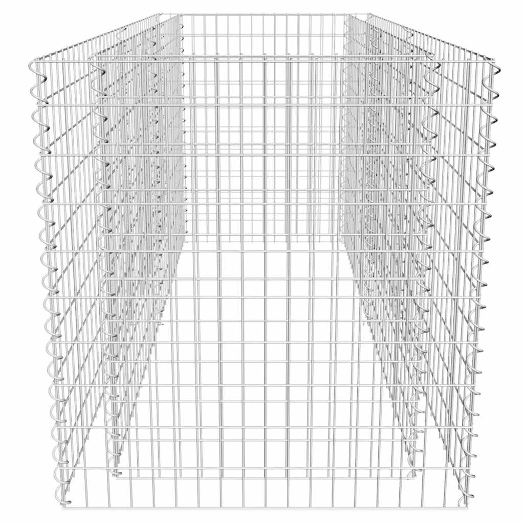 Gabionový vyvýšený záhon ocel 180 x 90 x 100 cm stříbrný