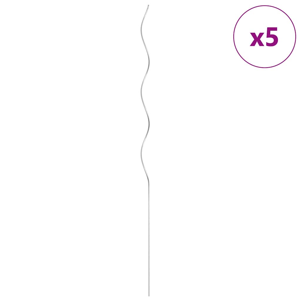 5 ks spirálové tyče k rostlinám 110 cm pozinkovaná ocel