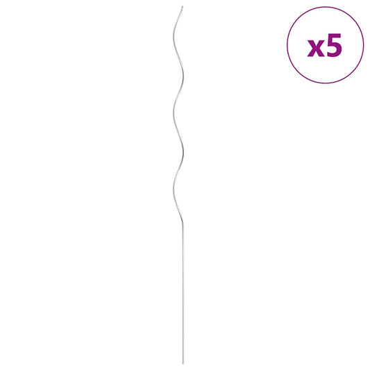 5 ks spirálové tyče k rostlinám 110 cm pozinkovaná ocel