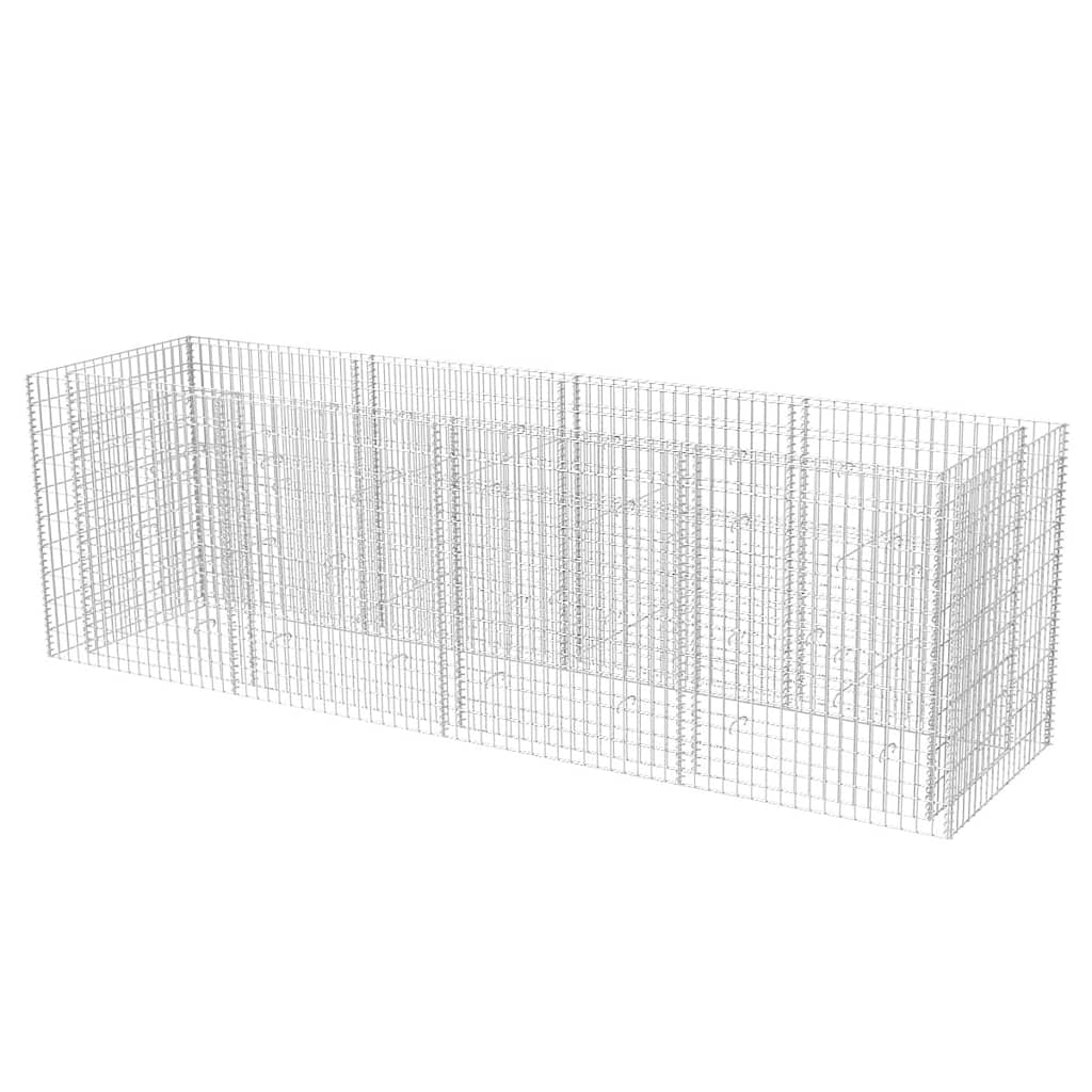 Gabionový vyvýšený záhon ocel 360 x 90 x 100 cm