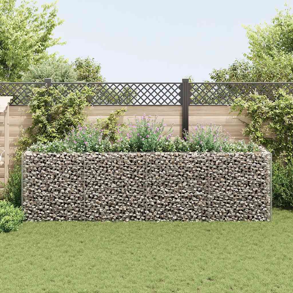 Gabionový vyvýšený záhon ocel 360 x 90 x 100 cm