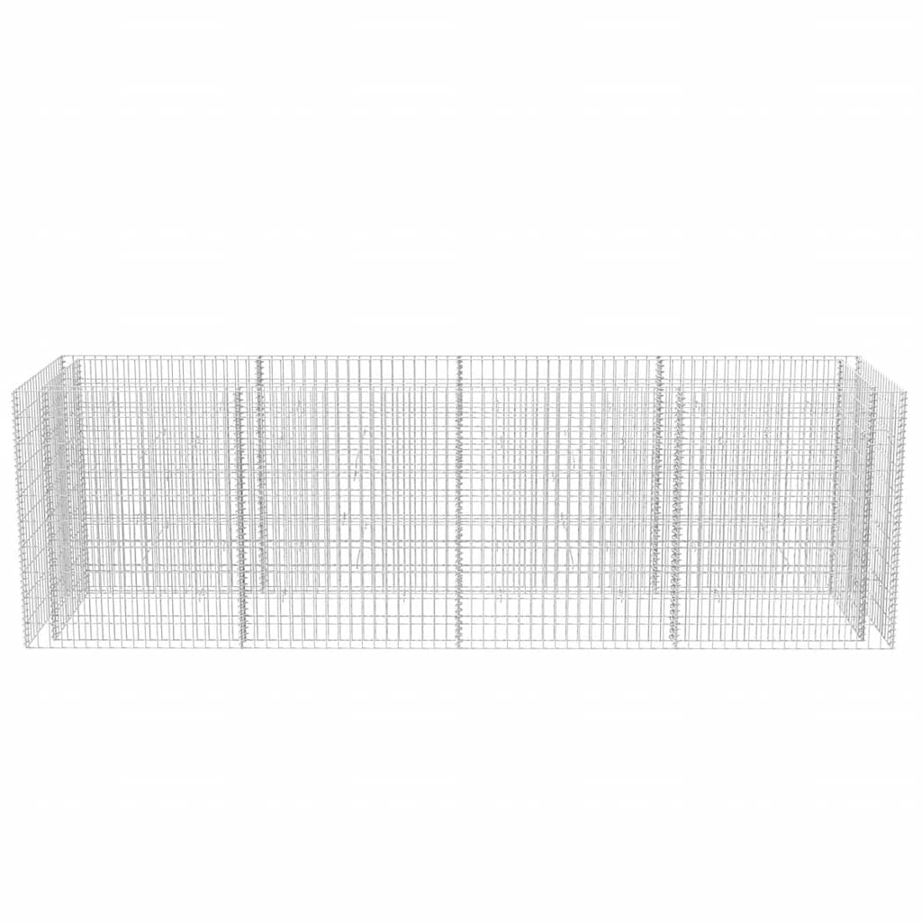 Gabionový vyvýšený záhon ocel 360 x 90 x 100 cm