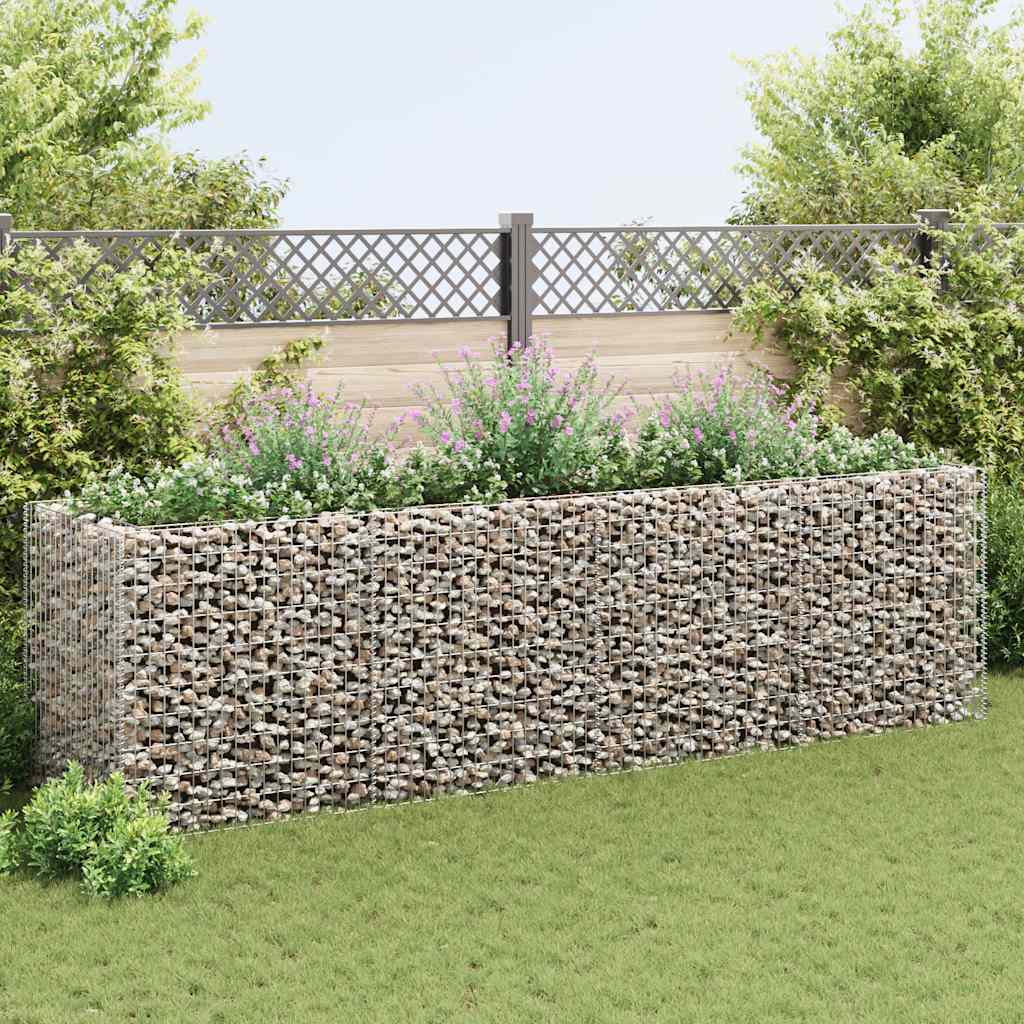 Gabionový vyvýšený záhon ocel 360 x 90 x 100 cm