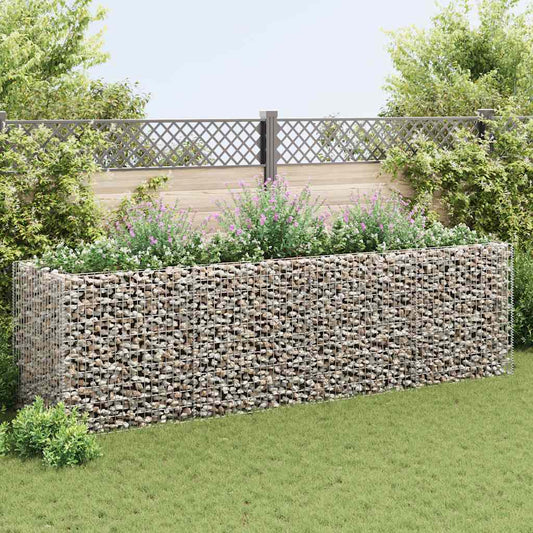 Gabionový vyvýšený záhon ocel 360 x 90 x 100 cm