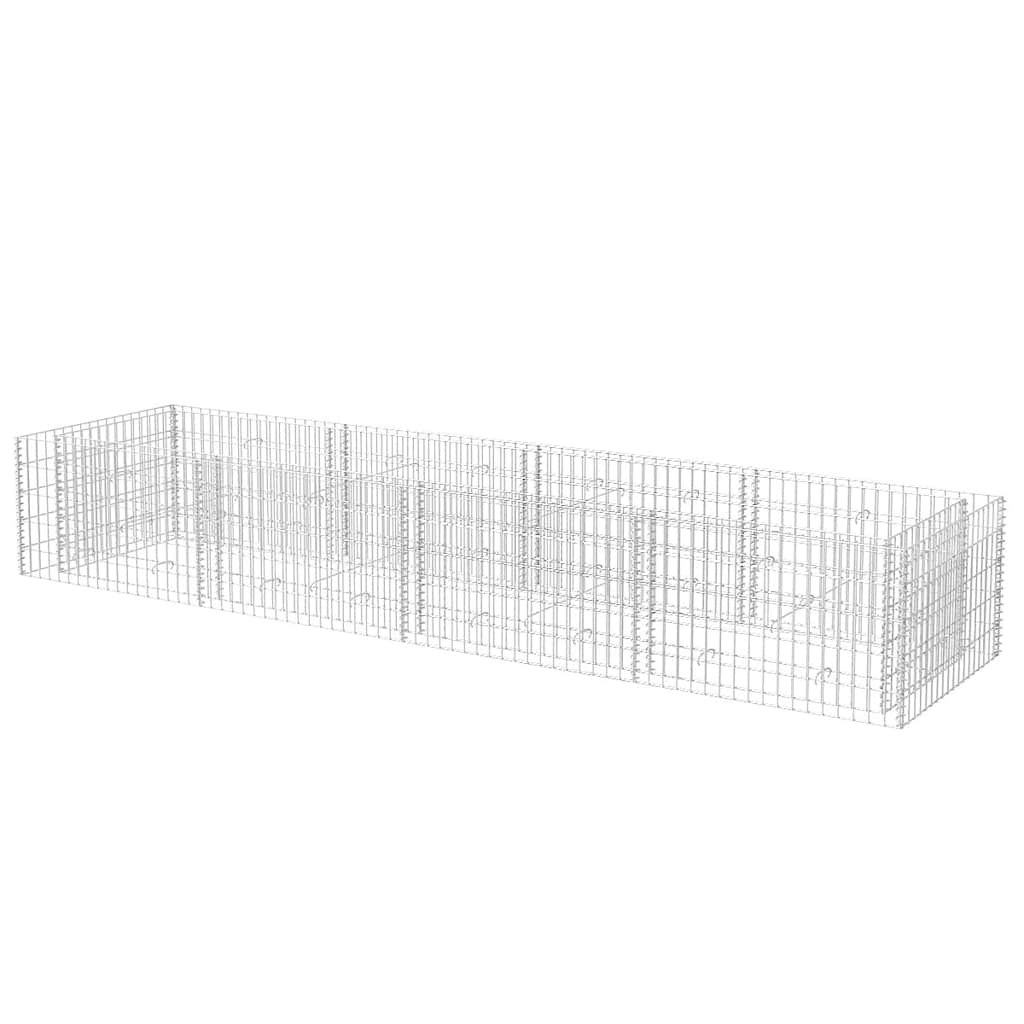 Gabionový vyvýšený záhon ocel 360 x 90 x 50 cm
