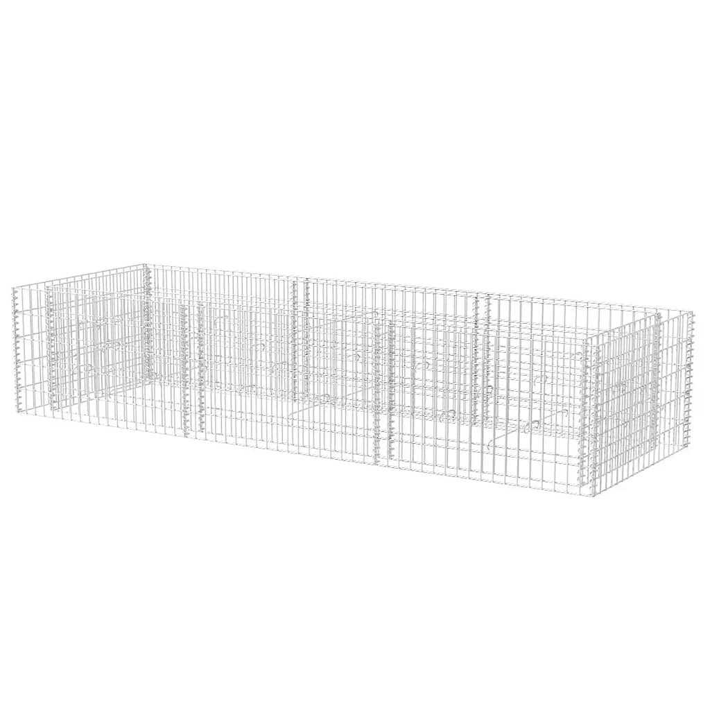 Gabionový vyvýšený záhon ocel 270 x 90 x 50 cm