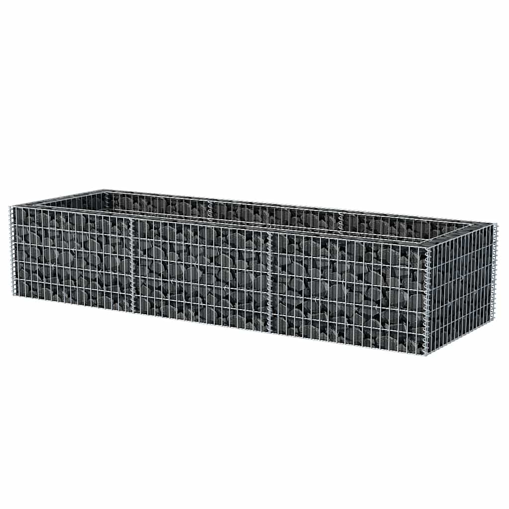 Gabionový vyvýšený záhon ocel 270 x 90 x 50 cm