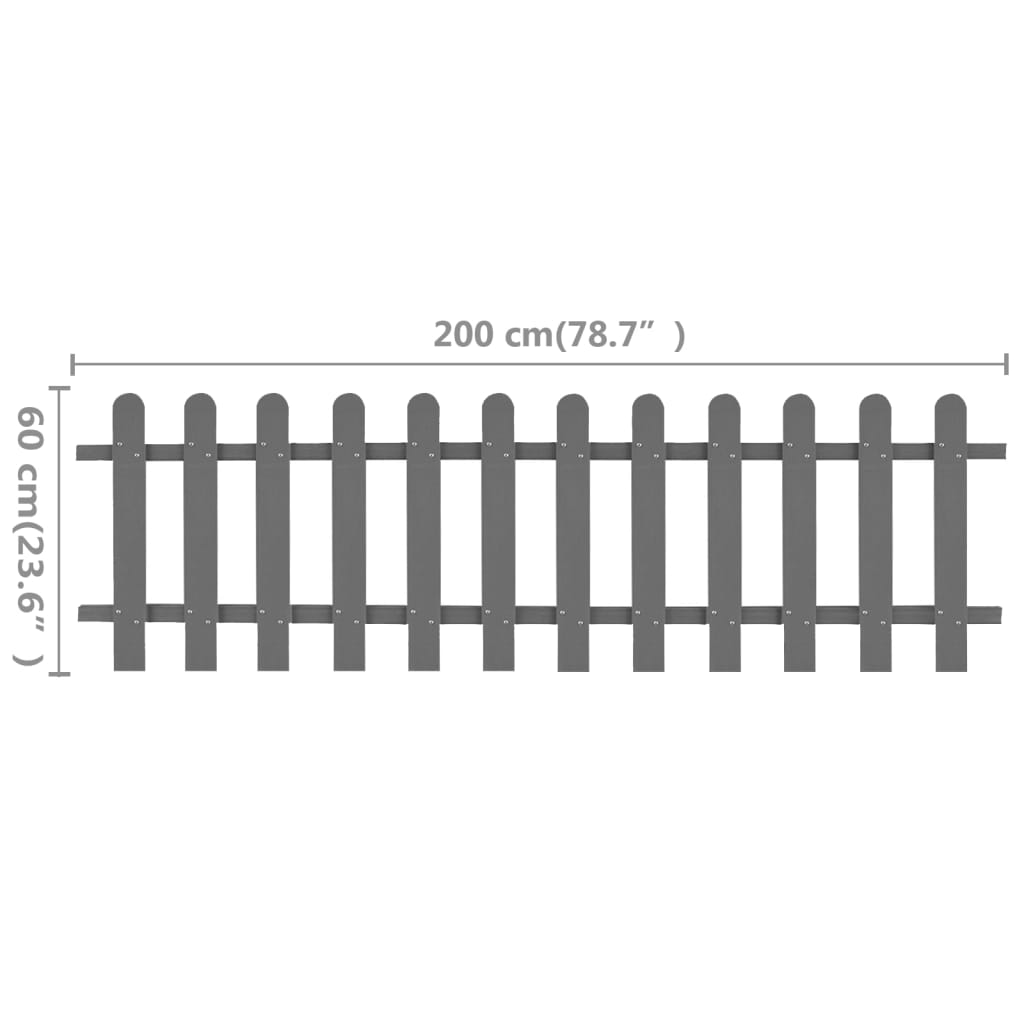 Laťkový plot WPC 200 x 60 cm