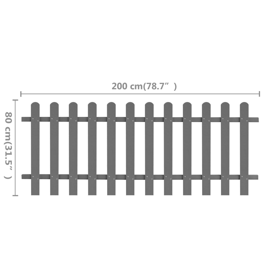 Laťkový plot WPC 200 x 80 cm