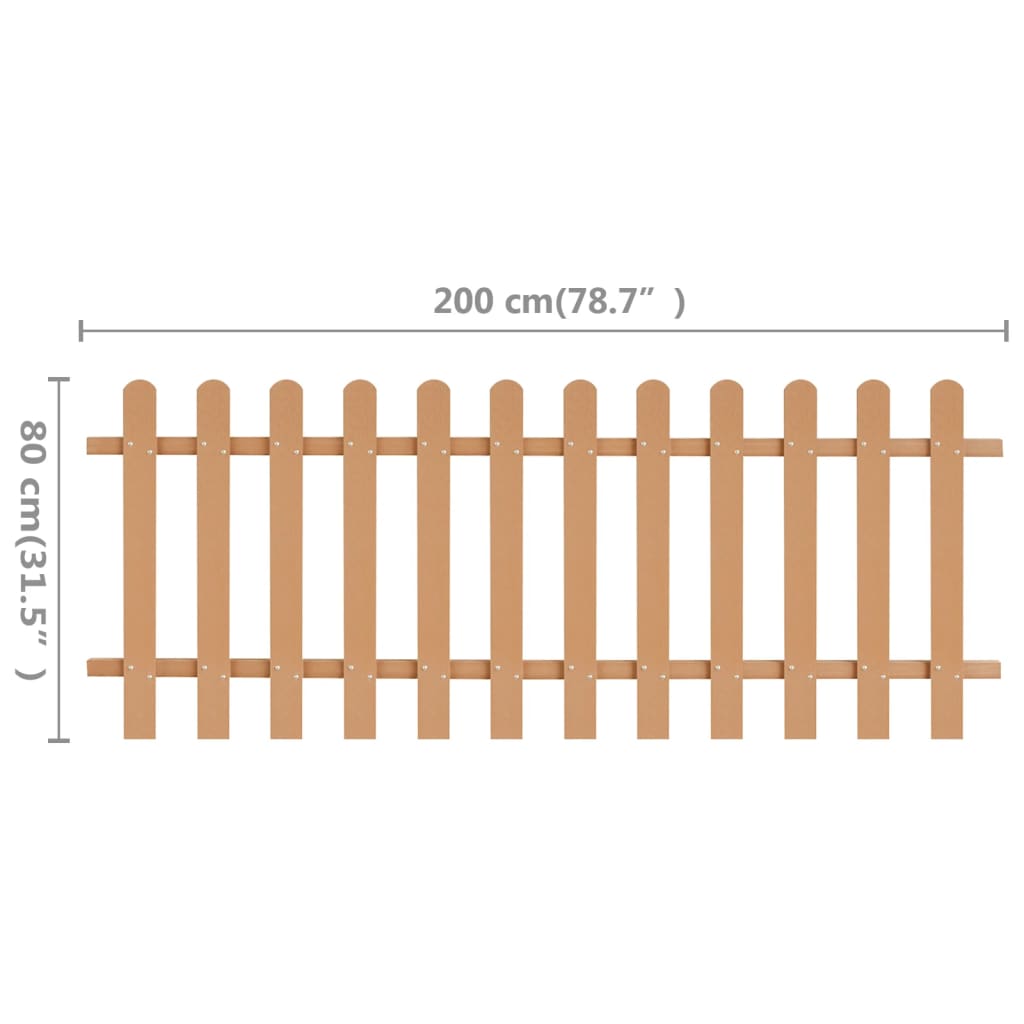 Laťkový plot WPC 200 x 80 cm
