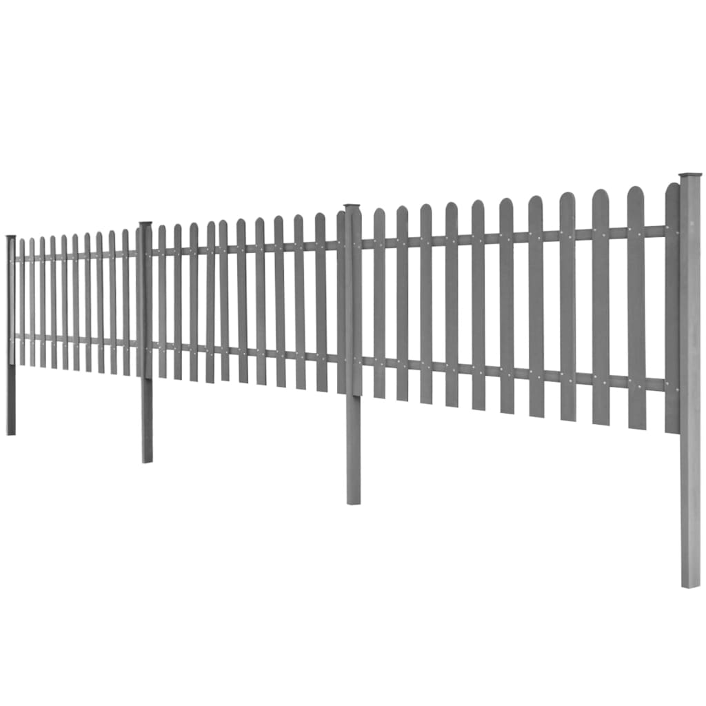 Laťkový plot se sloupky 3 ks WPC 600 x 60 cm