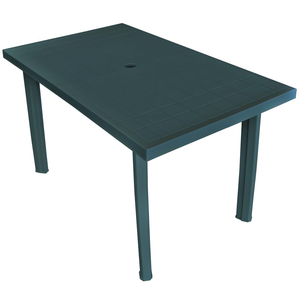 Zahradní stůl zelený 126 x 76 x 72 cm plast