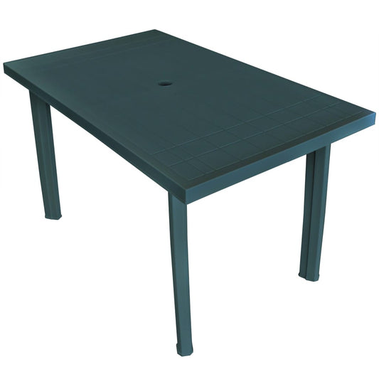 Zahradní stůl zelený 126 x 76 x 72 cm plast