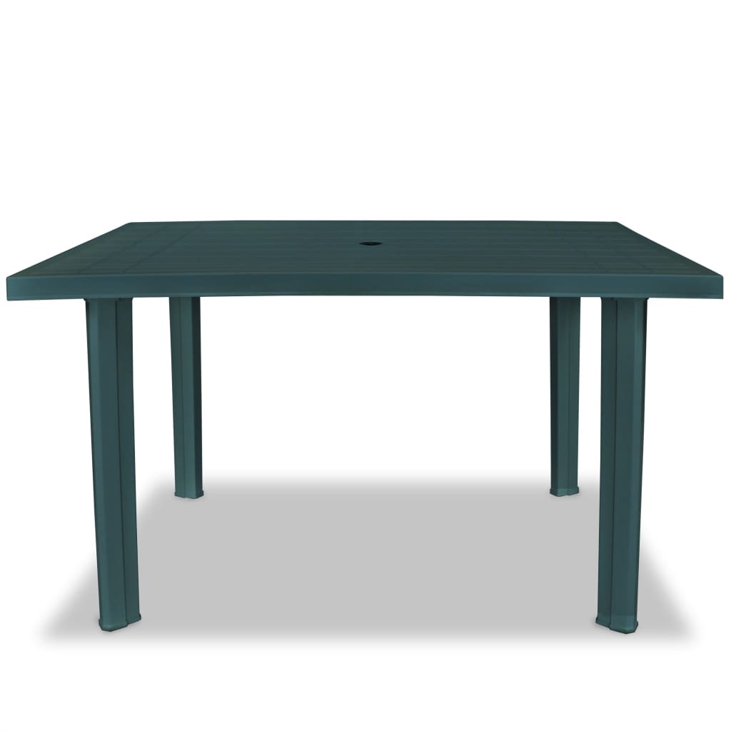 Zahradní stůl zelený 126 x 76 x 72 cm plast