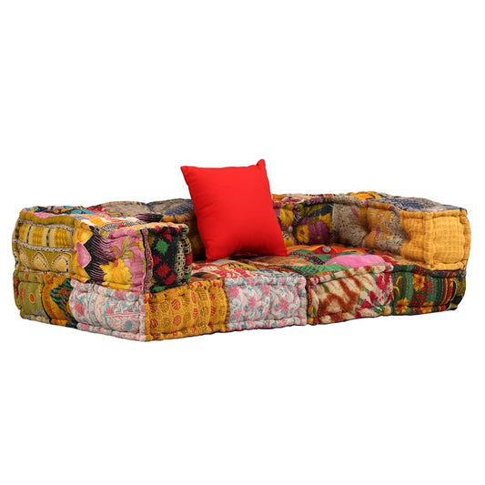 2místný modulární pouf patchwork textil