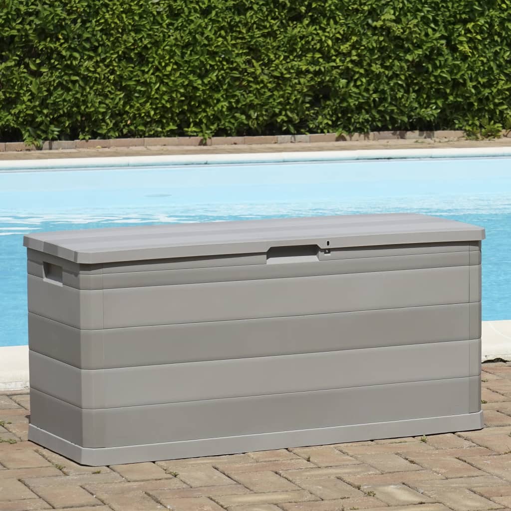 Zahradní úložný box šedý 117 x 45 x 56 cm