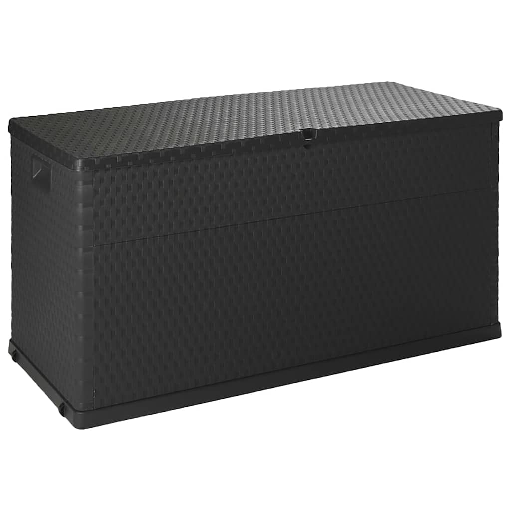 Zahradní úložný box antracitový 120 x 56 x 63 cm PP ratan